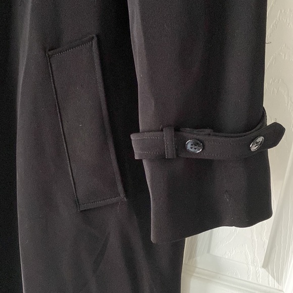 Apropos full length (51”) Trench Coat 100% Polyester Black Size L - Picture 4 of 4